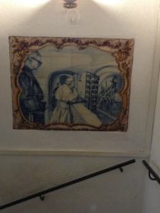 A tile commemorating the Pope's visit. We prayed at the exact same spot!